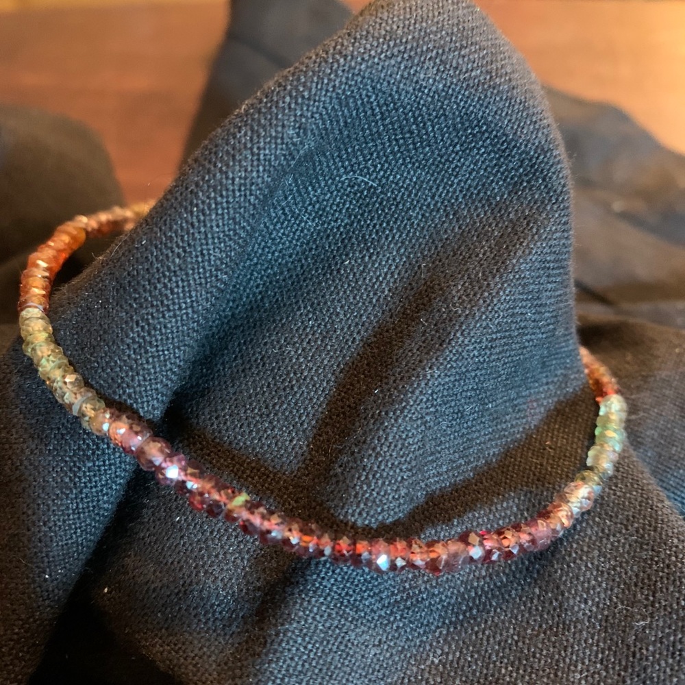 Rainbow tourmaline bracelet